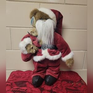 Vintage Collectible Plush Bearington Santa Bear with Red Suit